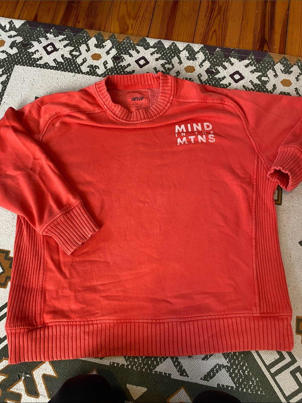 aerie Coral 'Mind in Mtns' Crewneck Sweatshirt